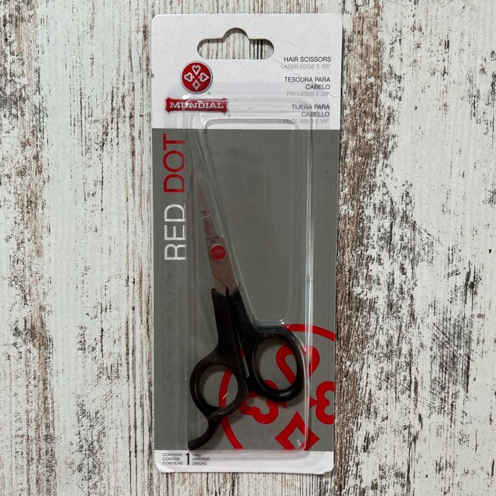 Mundial Red Dot Laser Edge 5 3/8" Hair Scissors